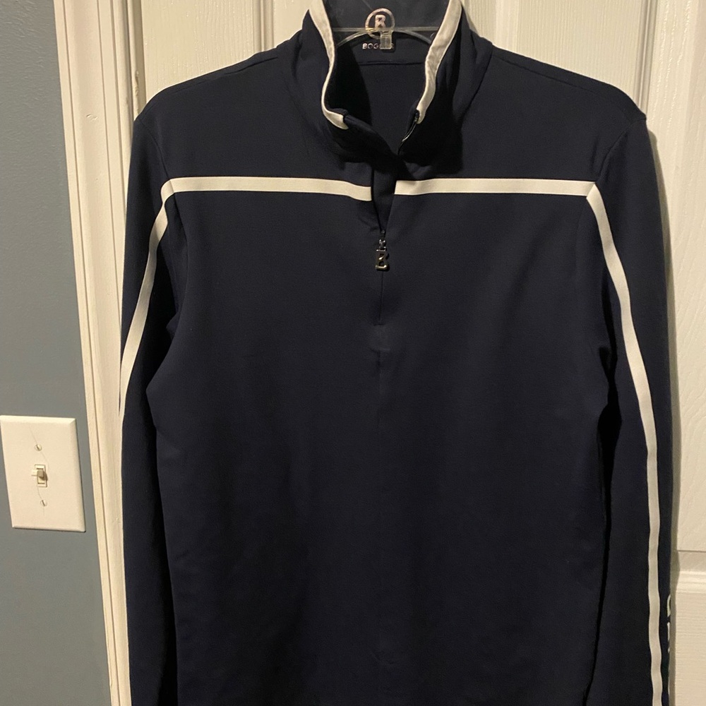 Bogner Navy Ski Jacket with White Accents